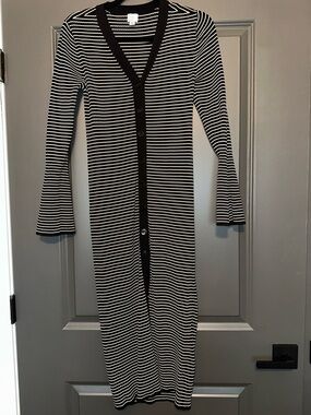 a new day Black and White Striped Sweater dress